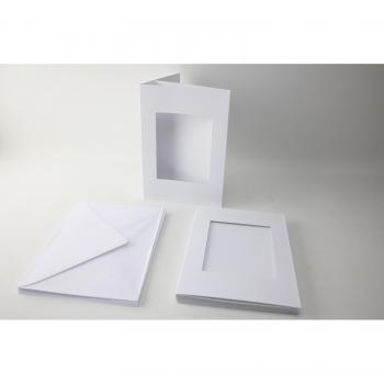 Coingallery Craft UK Blank A5 Tri Folded Aperture Cards & Envelopes