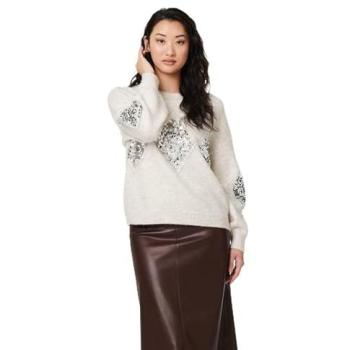 Izabel London Golden Glimmer V-Neck Sweatshirt – 16
