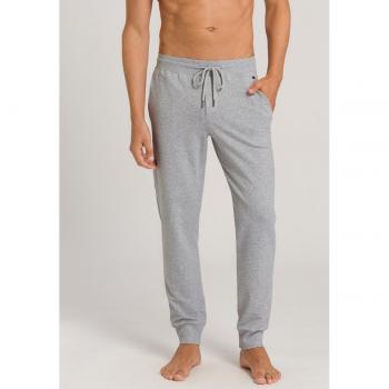 Hanro Herren Sweathose mit Stretch, Größe M, Mittelgrau Melange