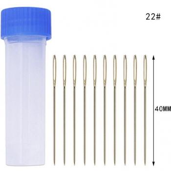 10PCS Golden Hand Sewing Needles with Large Eye
