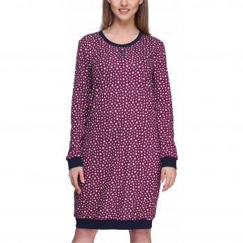 Merry Style Damen Nachthemd MS10-180 (Weinrot/Sterne, XXL)