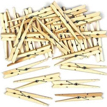 Natural Wooden Craft Pegs (Pack of 40)