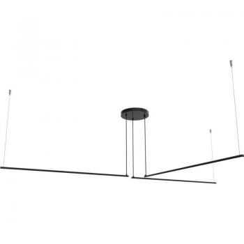 Lumicom Jaqueline Track Suspension 2x E27 Max 42W Rouge Cowhide Métal 20 Noir