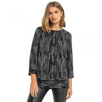 Silver Shimmer Stripe Glitter Top