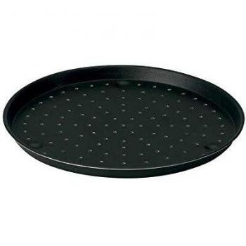 Perforated 28‑cm Black Pizza Pan – LACOR Aluminum Model
