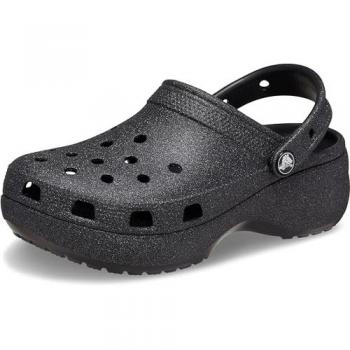 Zoccoli Classic Platform Glitter Crocs Nero EU 38-39