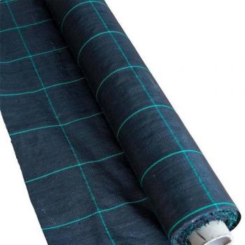 Jardinion Tissu à bandelettes 1,05 m × 50 m Noir