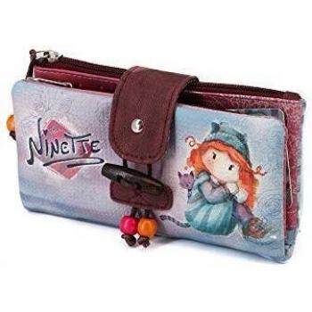 Cartera Largo Ninette 18 cm Burdeos