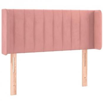 Testiera a LED Rosa 103x16x78/88 cm in Velluto cod mxl 37789