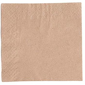 Vegware Unbleached Napkin 24 cm 2-Ply (Pack of 4000)