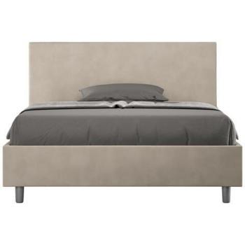 Letto Imbottito Franco 140x200 Adele – Sabbia, Contenitore, Microfibra