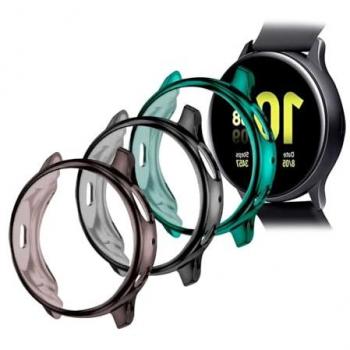 Pack Ociodual 3 – Coques TPU Galaxy Watch Active 2 (Couleurs Noir, Vert Bleuté et Gris, 44 mm)
