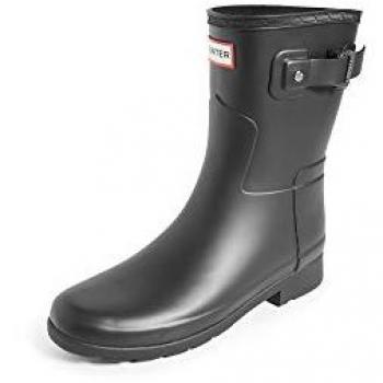 Botines Hunter Original Short Refined mujer, color negro, talla 40/41