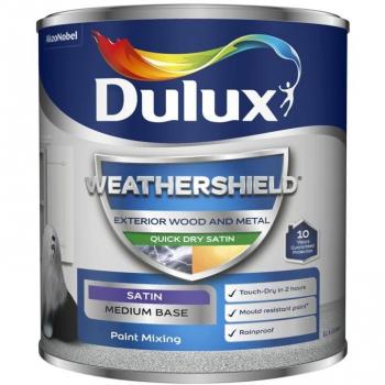 Dulux Weathershield Quick Dry Exterior Satin Soft Peach, 1L