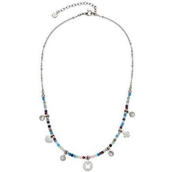Edelstahl-Collier Ciao by Leonardo – mehrfarbige Glasperlen & Charms
