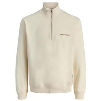 Sweat à demi-zip Jack & Jones Norrebro antique white XL