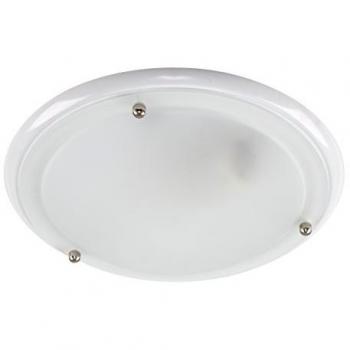 Frosted Glass Round Flush Mount Bathroom Ceiling Light