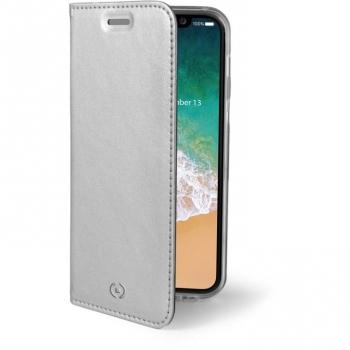 Celly Air Custodia a Libro Argento per Cellulare 14.7 cm (5.8)