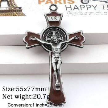 Pendentif crucifix émaillé INRI