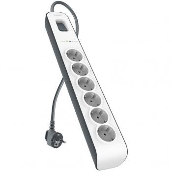 Belkin Ciabatta Surge Master 6‑fold, protezione sovracorrente 650 J + cavo 2 m