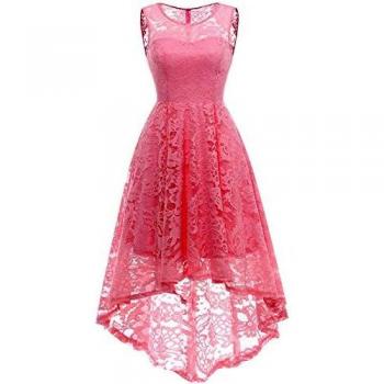 MuaDress 6006 Rosafarbenes Ballkleid – Elegante Spitzenrockabilly-Kollektion