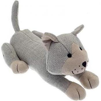 Country Club Grey Crouched Cat Door Stop