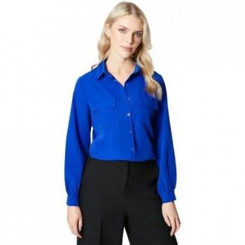 Vrouwen utility pocket blouse 12 UK fumée