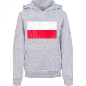 F4NT4STIC Kapuzenpullover mit Polen Flagge distressed Print