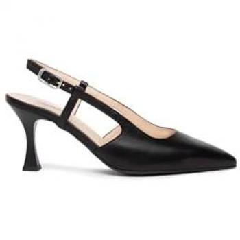 NeroGiardini Pumps Slingpumps – Schwarz, EU 37, Nappa-Leder und TPU-Details