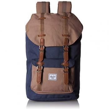 Herschel Little America Mid Volume, Sac unisexe, Bleu marine/écorce de pin