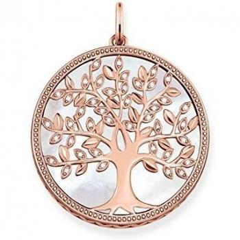 Thomas Sabo Anhänger Silber vergoldet Zirkonia Weißer Tree of Love PE761-435-14, Gold