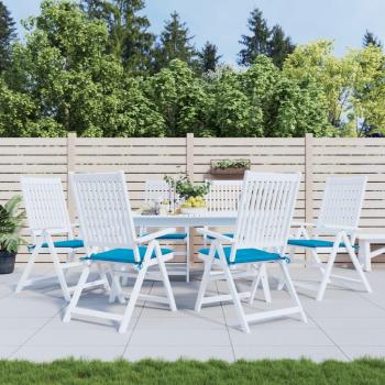 Cuscini per Sedie da Giardino 6 pz Blu 50x50x3 cm Tessuto cod mxl 67981