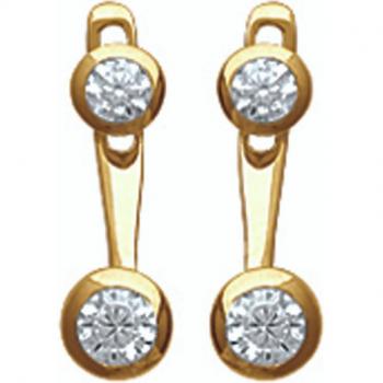 Sissi Lobes en or plaqué – Modèle M9957, 16 mm × 5 mm