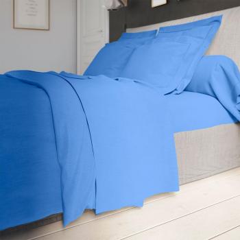 Drap plat en percale Lazuli 180x290 cm