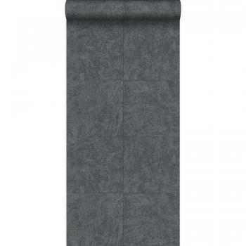 Brique Noire – Papier Peint Gris Sombre