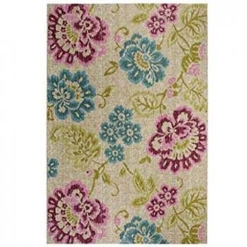Luxor Living Flur‑& Balkon‑Tuch „Lost Garden“ 80 cm × 150 cm, Beige‑Flieder