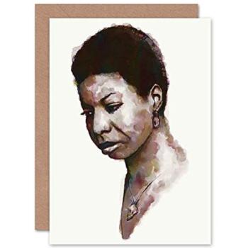 Nina Simone Watercolour Canvas Card – Artery8 Edition