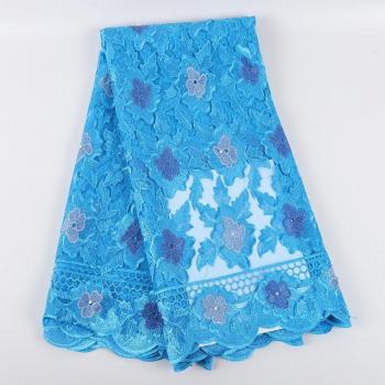 Dentelle suédoise tulle broderie floral avec perles