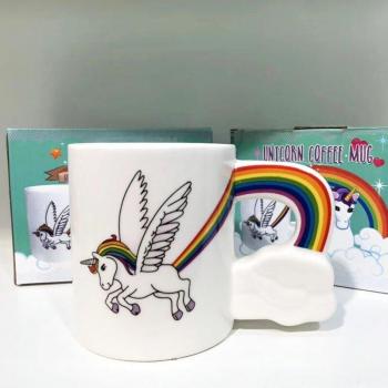 Rainbow Handle Unicorn Mug