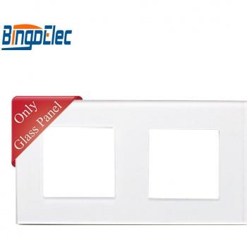 Three-Color Double Glass Socket Frame for EU Standards