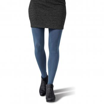 Rauchblauer Damen-Strumpfhose KUNERT 383800 4920 – Sensual Cotton, 128 den, Comfortband, Stretch, S‑Größe