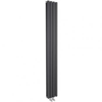 Compact Dual‑Panel Vertical Radiator, 2461 BTU, Anthracite – 1800 × 236 mm