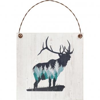 Vega Quadrate Wanddekoration Findus – 50,8 × 50,8 cm (weiß/schwarz/grün)