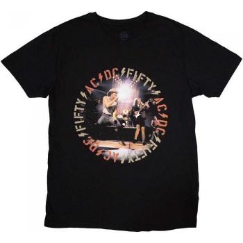 Top AC/DC Adulto Unisex Nero con Motivo Live