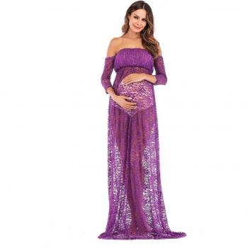 Robe de grossesse maxi en dentelle