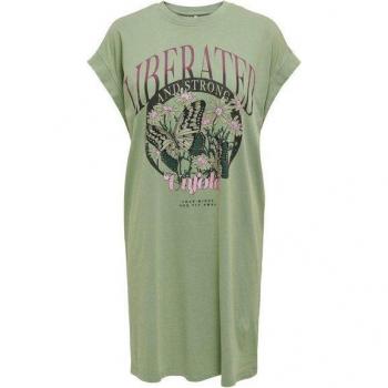 Vestido Verde de Algodón con Diseño de Mariposas
