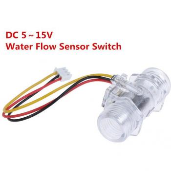 G1/2 Water Flow Meter with Transparent Enclosure for DC 5-15V