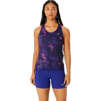 Camiseta ASICS Lila Rosa con tirantes, talla L – Estilo All Over Print