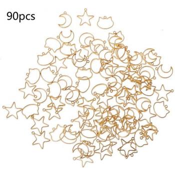 Pendentifs Blancs Chat Lune Étoile