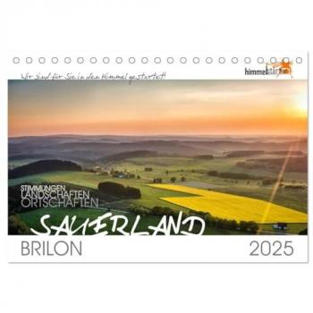 Das Sauerland bei Brilon aus der Vogelperspektive (Tischkalender 2025 DIN A5 quer) CALVENDO Monatskalender